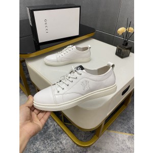 Gucci NY Logo Embroidered White Sneakers