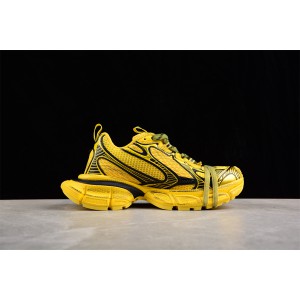Balenciaga's 3XL Sneaker in yellow and black mesh and polyurethane